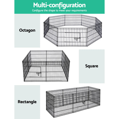 i.Pet 2x24" 8 Panel Dog Playpen Pet Fence Exercise Cage Enclosure Play Pen Pet Care > Dog Supplies > Dog Playpens & Gates ipet