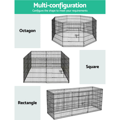 i.Pet 30" 8 Panel Dog Playpen Pet Fence Exercise Cage Enclosure Play Pen Pet Care > Dog Supplies > Dog Playpens & Gates Ipet