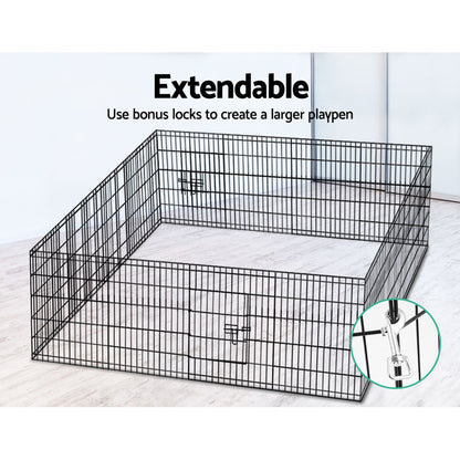 i.Pet 30" 8 Panel Dog Playpen Pet Fence Exercise Cage Enclosure Play Pen Pet Care > Dog Supplies > Dog Playpens & Gates Ipet