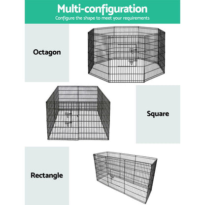 i.Pet 36" 8 Panel Dog Playpen Pet Fence Exercise Cage Enclosure Play Pen Pet Care > Dog Supplies > Dog Playpens & Gates ipet