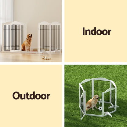 i.Pet Dog Playpen Enclosure 6 Panel Pet Fence Wooden Play Pen Pet Care > Dog Supplies > Dog Playpens & Gates ipet