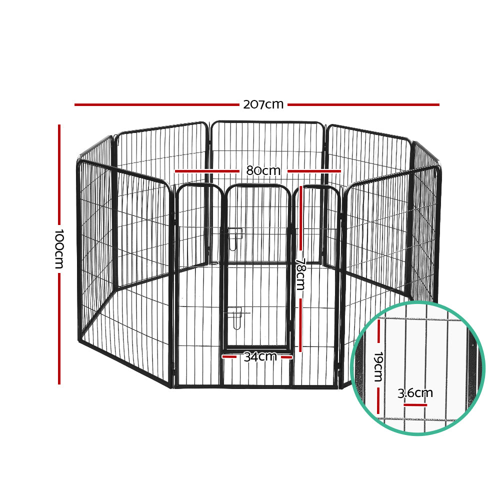 i.Pet 40" 8 Panel Dog Playpen Pet Exercise Cage Enclosure Fence Play Pen Pet Care > Dog Supplies > Dog Playpens & Gates Ipet