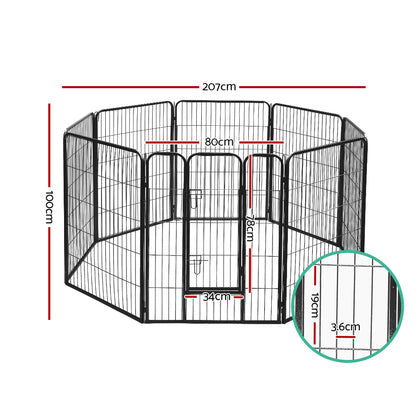i.Pet 40" 8 Panel Dog Playpen Pet Exercise Cage Enclosure Fence Play Pen Pet Care > Dog Supplies > Dog Playpens & Gates Ipet