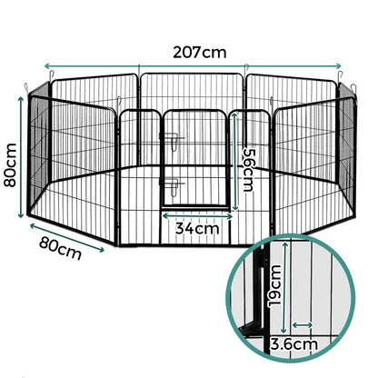 i.Pet 32" 8 Panel Dog Playpen Pet Exercise Cage Enclosure Fence Play Pen Pet Care > Dog Supplies > Dog Playpens & Gates Ipet