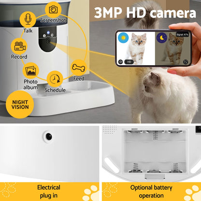 i.Pet Automatic Pet Feeder Dog Cat Camera Wifi Smart Food Dispenser Timer 7L APP Pet Care > Dog Supplies > Dog Bowls, Feeders & Waterers ipet