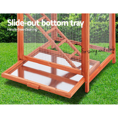 i.Pet Bird Cage 72cm x 60cm x 168cm Pet Cages Large Aviary Parrot Carrier Travel Canary Wooden XL Pet Care > Bird > Bird Cages & Stands ipet