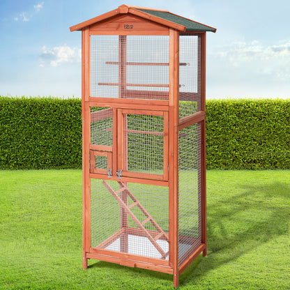 i.Pet Bird Cage 72cm x 60cm x 168cm Pet Cages Large Aviary Parrot Carrier Travel Canary Wooden XL Pet Care > Bird > Bird Cages & Stands ipet