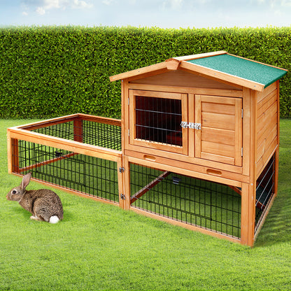 i.Pet Chicken Coop 155cm x 49cm x 90cm Rabbit Hutch Large Run Wooden Cage House Outdoor Pet Care > Coops & Hutches > Small Animal Habitats & Cages Woofy and Whiskers