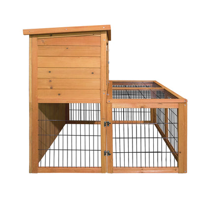i.Pet Chicken Coop 96cm x 96cm x 100cm Rabbit Hutch Large Run Wooden Cage Outdoor House Pet Care > Coops & Hutches > Small Animal Habitats & Cages Woofy and Whiskers
