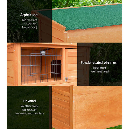 i.Pet Chicken Coop 88cm x 40cm x 76cm Rabbit Hutch Large House Run Wooden Cage Outdoor Pet Care > Coops & Hutches > Small Animal Habitats & Cages Woofy and Whiskers