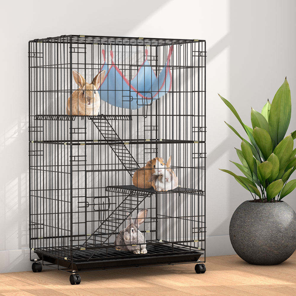 i.Pet Rabbit Cage 100cm Hutch 3 Level Indoor Guinea Pig Ferret