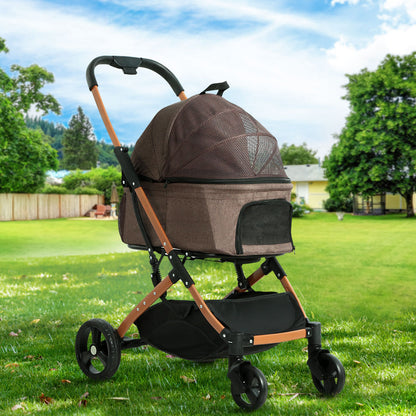 i.Pet Pet Stroller Dog Pram Large Cat Carrier Travel Foldable 4 Wheels Pushchair Double Pet Care > Cat Supplies > Cat Carriers & Crates Woofy and Whiskers