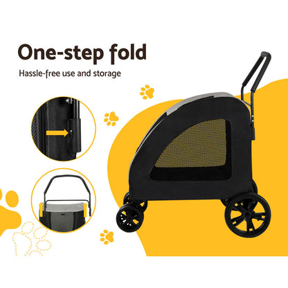 i.Pet Pet Stroller Dog Pram Large Carrier Cat Travel Foldable Strollers 4 Wheels Trolley Pet Care > Cat Supplies > Cat Carriers & Crates ipet