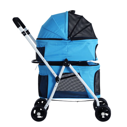 i.Pet Pet Stroller Dog Pram Large Cat Carrier Travel Foldable 4 Wheels Double Pet Care > Cat Supplies > Cat Carriers & Crates ipet