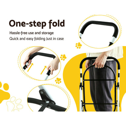 i.Pet Pet Stroller Dog Pram Large Cat Carrier Travel Foldable 4 Wheels Double Pet Care > Cat Supplies > Cat Carriers & Crates ipet