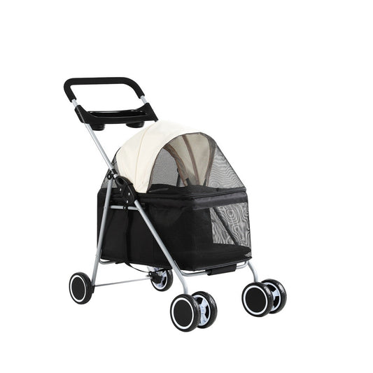 i.Pet Foldable 4 Wheels Pet Stroller Pet Care > Cat Supplies > Cat Carriers & Crates ipet