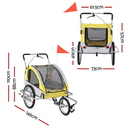 i.Pet Pet Bike Trailer Dog Stroller Pram Bicycle Large Travel Cycling Foldable pet stroller ipet