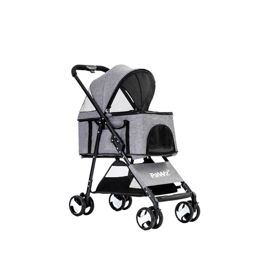 PaWz Large Pet Stroller Dog Cat Travel Grey