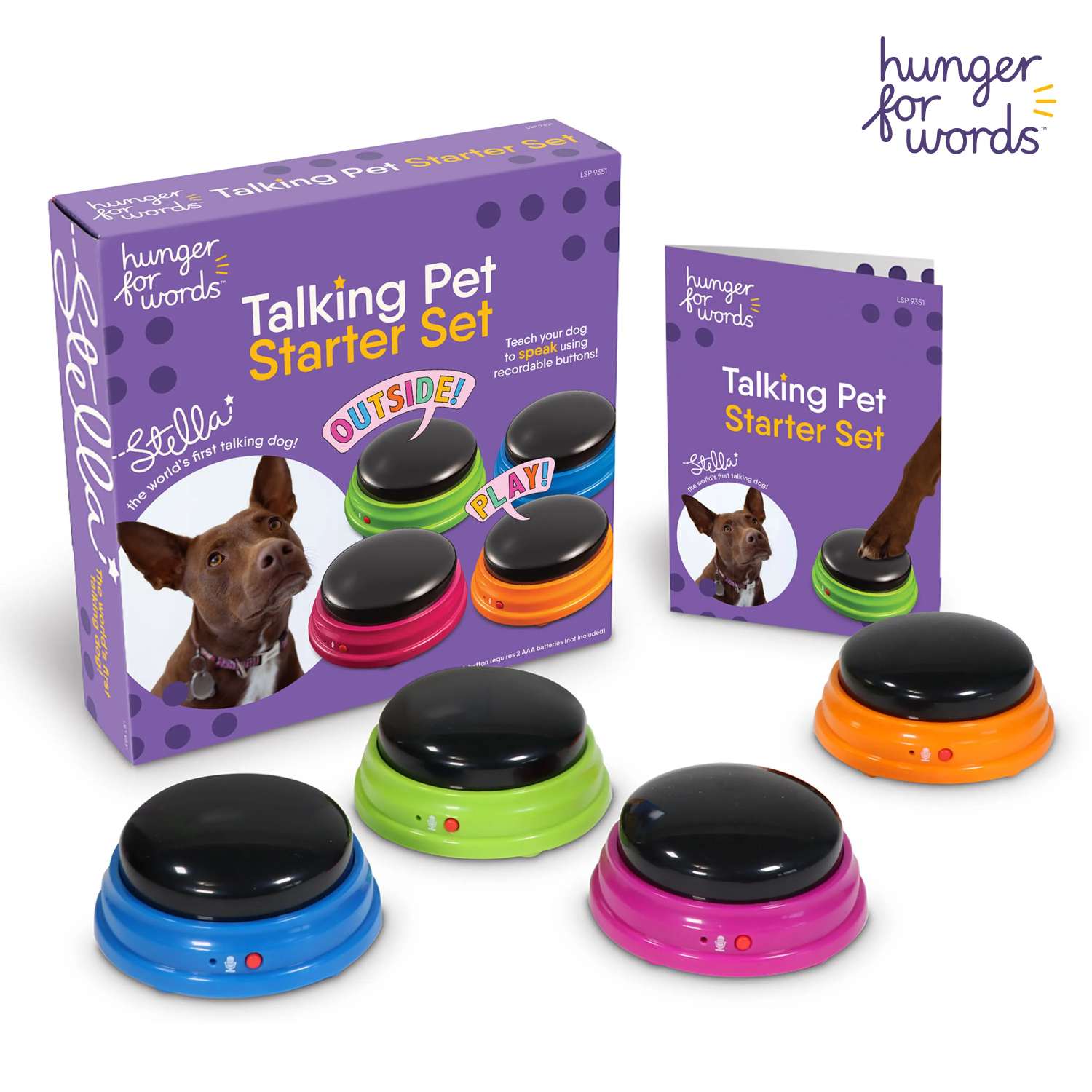 Hunger For Words Talking Pet Starter Set woofy and whiskers