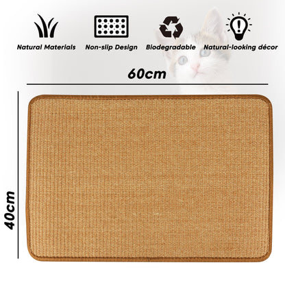 PupLily Natural Sisal Cat Scratch Mat, 40 X 60 CM Pet Care > Cat Supplies > Cat Scratchers Woofy and Whiskers