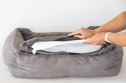 Easy to Clean Electric Heated Rabbit Faux Fur Covering Pet Bed - Medium Home & Garden > Bedding > Blankets & Throws Woofy and Whiskers