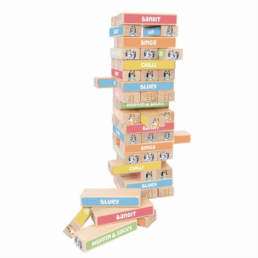 Bluey Tumbling Tower Game Baby & Kids > Baby & Kid's Toys > Outdoor Play Equipment Woofy and Whiskers