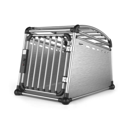 Aluminium Dog Travel Crate 56x65x77cm - Medium Pet Car Transport Cage Kennel Box Pet Care > Dog Supplies > Dog Carriers & Crates All for paws
