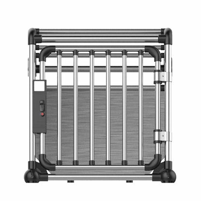 Aluminium Dog Travel Crate 56x65x77cm - Medium Pet Car Transport Cage Kennel Box Pet Care > Dog Supplies > Dog Carriers & Crates All for paws