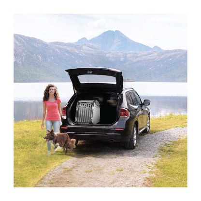 Aluminium Dog Travel Crate 56x65x77cm - Medium Pet Car Transport Cage Kennel Box Pet Care > Dog Supplies > Dog Carriers & Crates All for paws