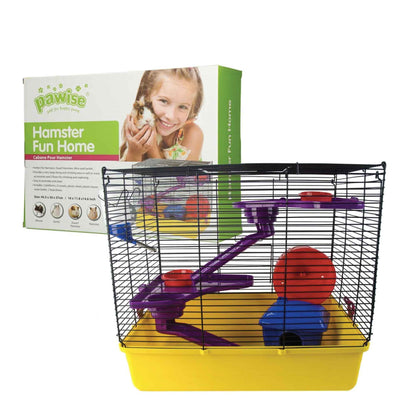 Hamster Fun Home Large Mouse Cage 40.5x30x37cm Pet Mice Rat Play House Enclosure Pet Care > Bird > Bird Cages & Stands Woofy and Whiskers