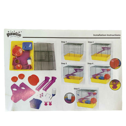 Hamster Fun Home Large Mouse Cage 40.5x30x37cm Pet Mice Rat Play House Enclosure Pet Care > Bird > Bird Cages & Stands Woofy and Whiskers