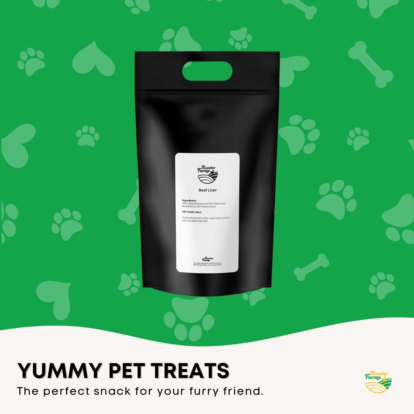2Kg Dog Treat Beef Liver Pieces - Dehydrated Australian Healthy Puppy Chew Pet Care > Pet Food > Dog Food Rooster Farm