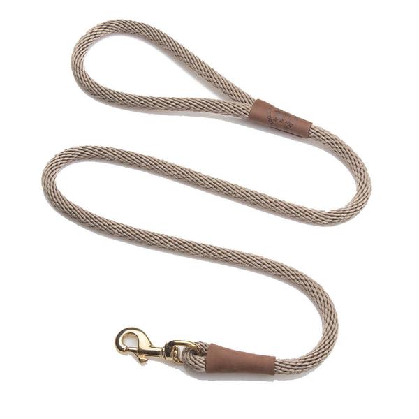 Mendota Clip Leash Small - lengths 3/8in x 4ft(10mm x1.2m) Made in the USA - Tan Pet Care > Dog Supplies > Dog Collars, Leads & Harnesses Mendota