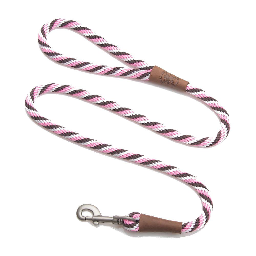 Mendota Clip Leash Small - lengths 3/8in x 6ft(10mm x1.8m) Made in the USA - Twist - Pink Chocolate Pet Care > Dog Supplies > Dog Collars, Leads & Harnesses Woofy and Whiskers