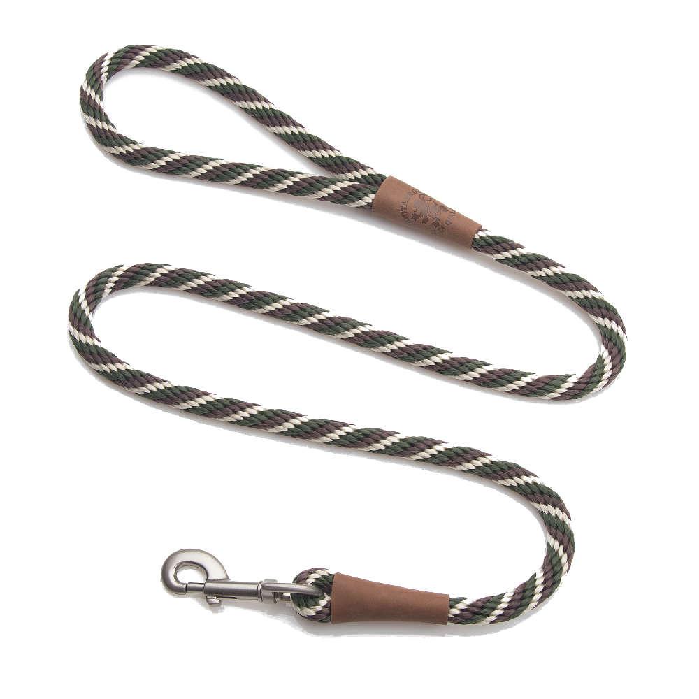 Mendota Clip Leash Large - lengths 1/2in x 6ft(13mm x1.8m) Made in the USA - Twist - Woodlands Pet Care > Dog Supplies > Dog Collars, Leads & Harnesses Woofy and Whiskers