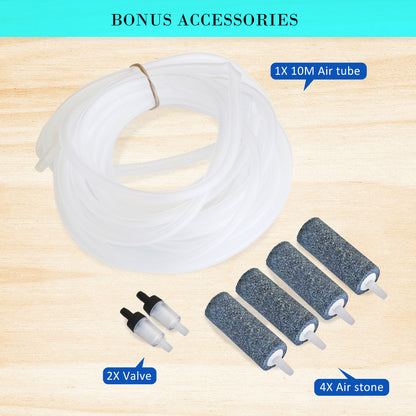 Aquarium Air Pump Oxygen Hydroponic 4 Outlet 360L/H 13W Pet Care > Aquarium > Aquarium Filters & Pumps Dynamic Power