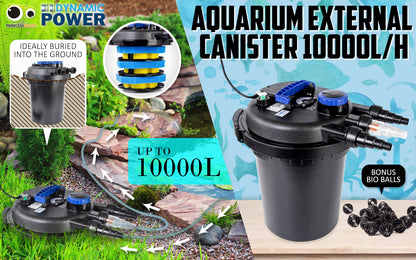 Combo Aquarium Garden Filter 10000L/H + Submersible Water Pump 10000L/H Pet Care > Aquarium > Aquarium Filters & Pumps Dynamic Power