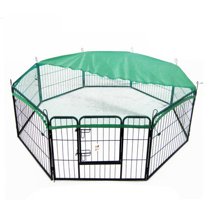 Pet Playpen Heavy Duty Foldable Dog Cage 8 Panel 32in with Cover Pet Care > Dog Supplies > Dog Playpens & Gates Woofy and Whiskers