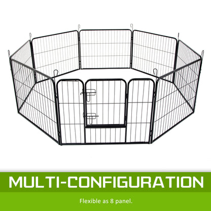 Pet Playpen Heavy Duty Foldable Dog Cage 8 Panel 32in with Cover Pet Care > Dog Supplies > Dog Playpens & Gates Woofy and Whiskers