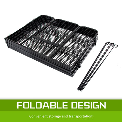 Pet Playpen Heavy Duty Foldable Dog Cage 8 Panel 32in with Cover Pet Care > Dog Supplies > Dog Playpens & Gates Woofy and Whiskers