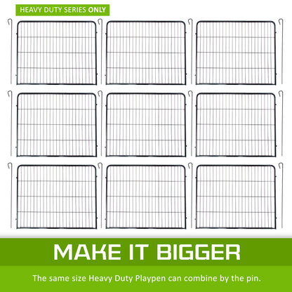 Pet Playpen Heavy Duty Foldable Dog Cage 8 Panel 32in with Cover Pet Care > Dog Supplies > Dog Playpens & Gates Woofy and Whiskers