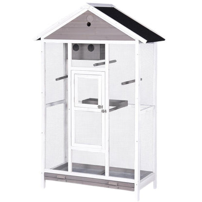 YES4PETS Wooden XXL Pet Cages Aviary Carrier Travel Canary Parrot Bird Cage Grey Pet Care > Bird > Bird Cages & Stands YES4PETS