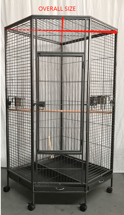 YES4PETS 162cm Large Corner Bird Cage Pet Parrot Aviary Perch Castor Wheel Pet Care > Bird > Bird Cages & Stands YES4PETS