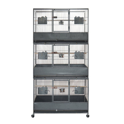 YES4PETS 187cm XL Triple Stackers Breeding Bird Parrot Cage Cockatoos Aviary Pet Care > Bird > Bird Cages & Stands YES4PETS