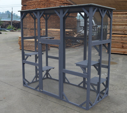 YES4PETS XXL Pet Cat Bird Shelter Condo with Escape Door Wooden Kitten Cage House Pet Care > Coops & Hutches > Small Animal Habitats & Cages YES4PETS