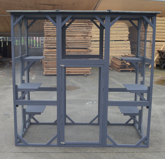 YES4PETS XXL Pet Cat Bird Shelter Condo with Escape Door Wooden Kitten Cage House Pet Care > Coops & Hutches > Small Animal Habitats & Cages YES4PETS
