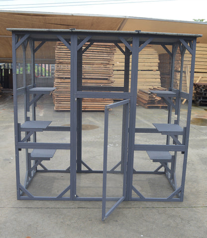 YES4PETS XXL Pet Cat Bird Shelter Condo with Escape Door Wooden Kitten Cage House Pet Care > Coops & Hutches > Small Animal Habitats & Cages YES4PETS
