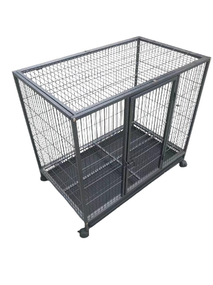 YES4PETS Medium Pet Dog Cat Cage Metal Rabbit Crate Carrier Kennel Wheel & Tray Pet Care > Coops & Hutches > Small Animal Habitats & Cages Woofy and Whiskers