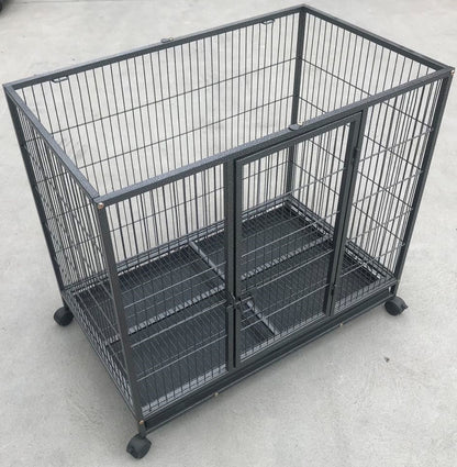 YES4PETS Medium Pet Dog Cat Cage Metal Rabbit Crate Carrier Kennel Wheel & Tray Pet Care > Coops & Hutches > Small Animal Habitats & Cages Woofy and Whiskers