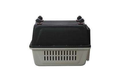 YES4PETS Large Plastic Kennels Pet Carrier Dog Cat Cage Crate With Handle and Wheel Black Pet Care > Dog Supplies > Dog Kennels YES4PETS
